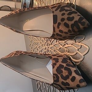 Marc Fisher Brown Leopard Print Heels